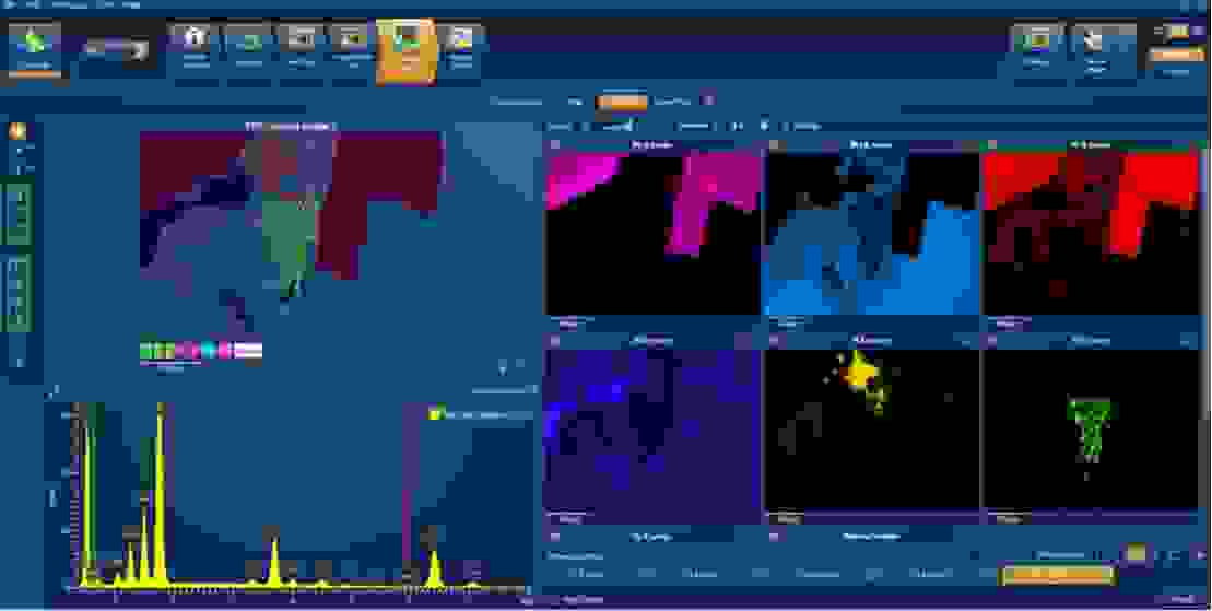 Automatically identified element maps from Sum Spectrum