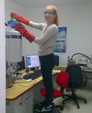 Lucia with instrument