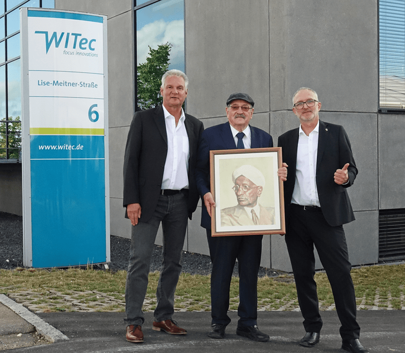 WITec managing directors and Prof. Wolfgang Kiefer