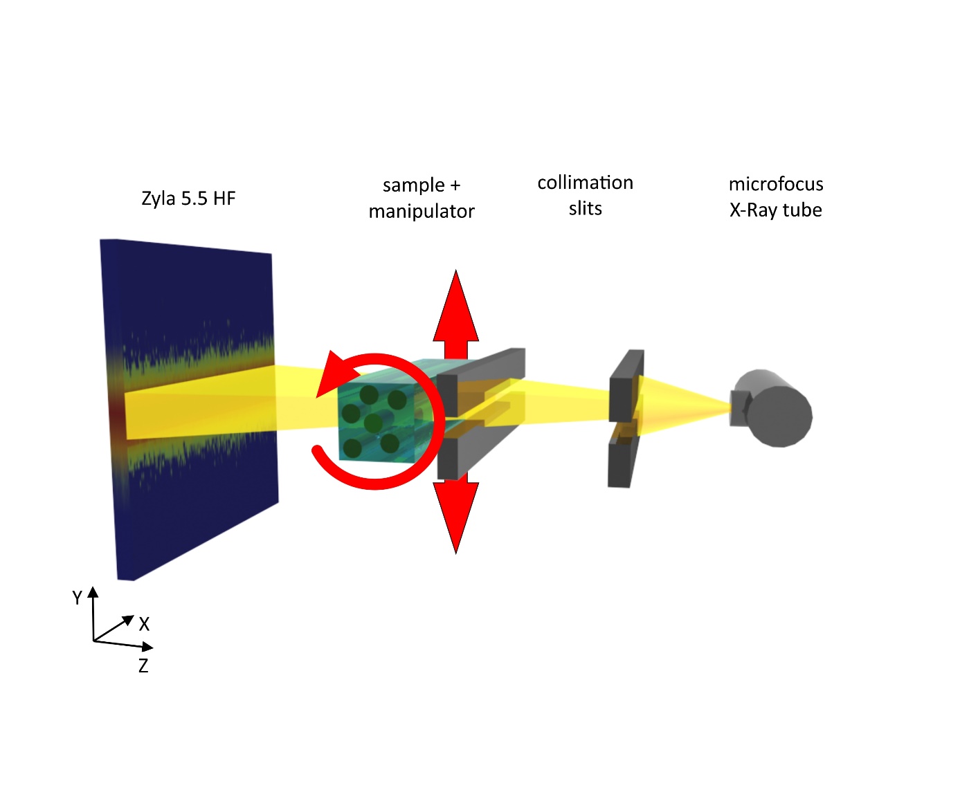 Schematic view of the experimental setup