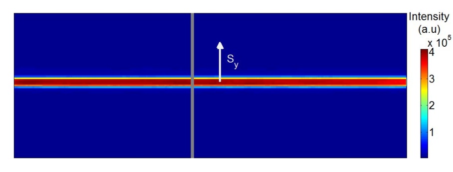 An image of the reference beam from the Zyla 5.5 HF