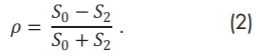 depolarization ratio of the visible resonances in the polarization spectrum could be determined by calculation