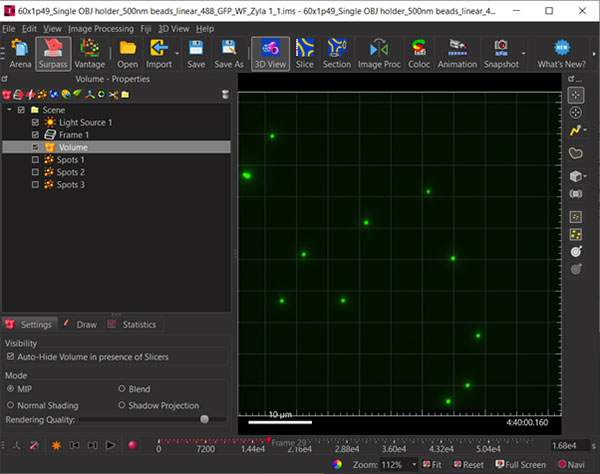 Figure 1 Load a 3D time lapse data set with fiducials