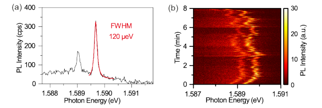 Figure 2. Photoluminescence spectrum of localized excitons.