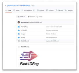 Figure 8  Visit the Fast4DReg Githib pages and follow instructions to download and install the code. 