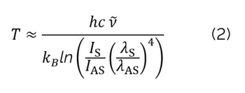 Formula 2: Boltzmann-based Raman thermometry