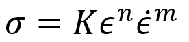 σ = Kϵn ϵ̇m
