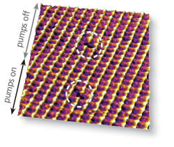 Point defects in calcite imaged with a Cypher AFM