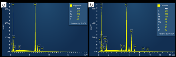Fig 7. EDS quantitative result from troilite