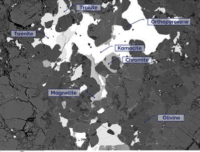 Fig 4. Montaged BSE image of the entire cross section