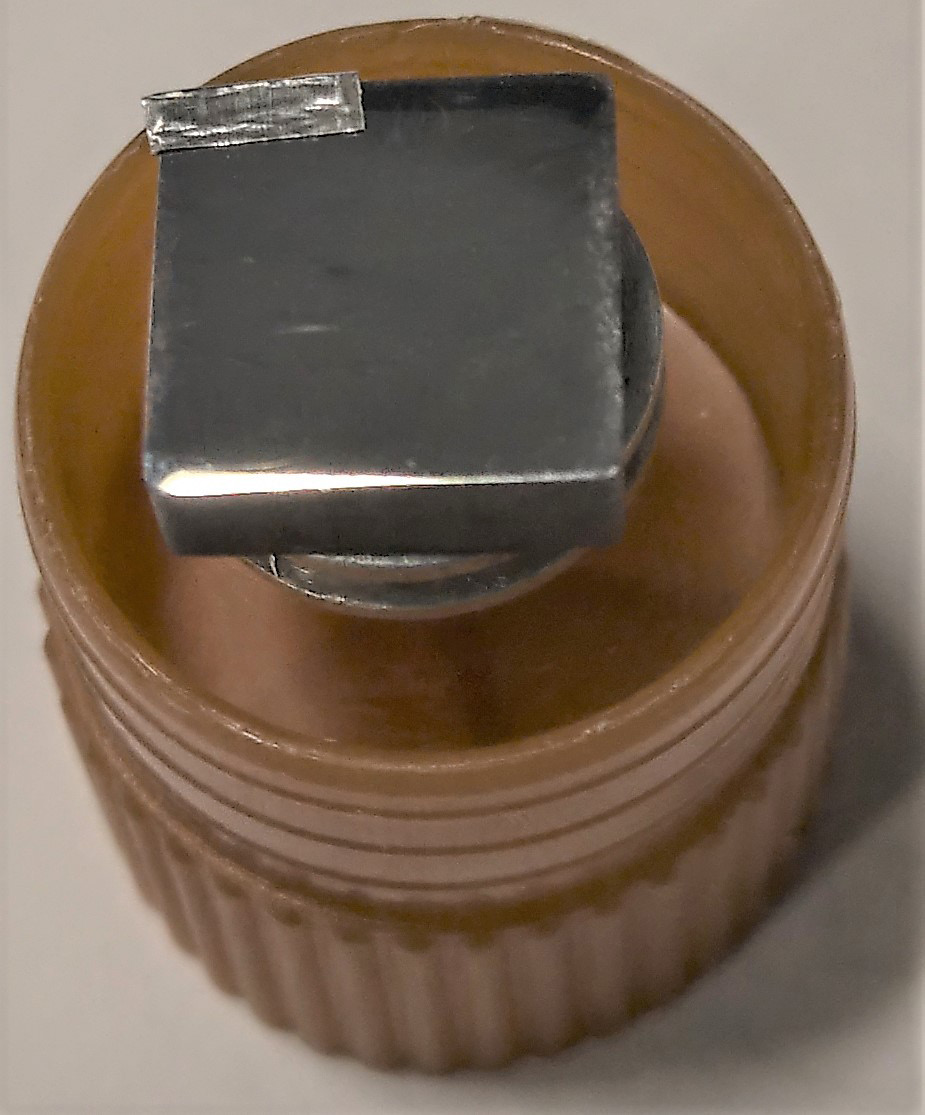 Fig 1. Typical polished steel sample for inclusion analysis