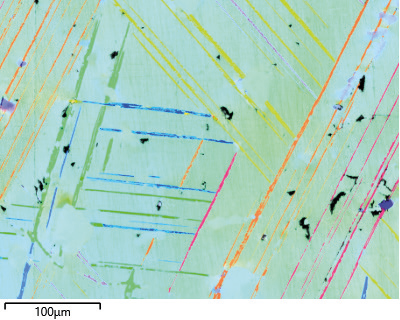 Fig. 3c - EBSD IPF maps showing orientations