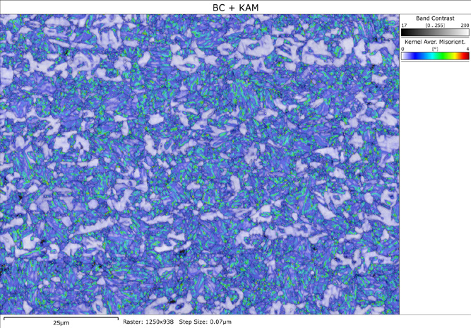 Figure 3: (a) The results of the classification process for sample 1 using AZtecCrystal. (b) The results of the classification process for sample 2, using the same classification recipe.