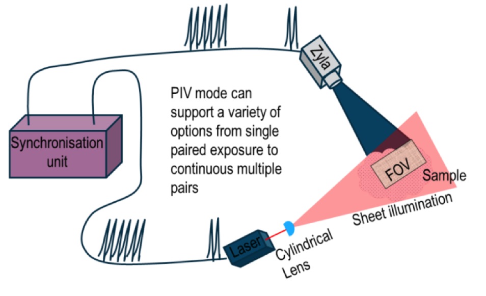 PRE-TRIG pulses whose period determines exposure time of SCMOS