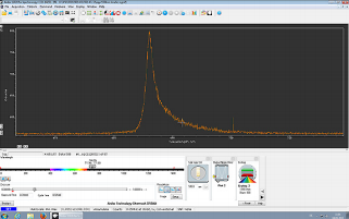 Screenshot of collected VSF spectrum in Solis. For a high signal reference sample (CO adsorbed on the Pt(100) surface