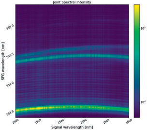 Joint spectral intensity of the SFG process